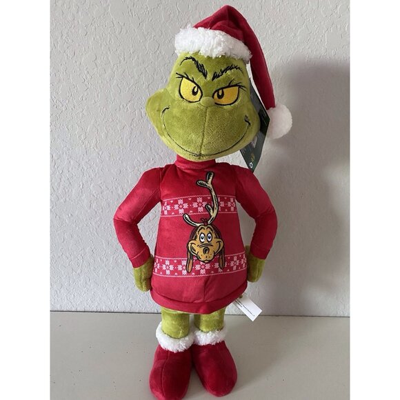 Holiday Greeter The Grinch With Max Sweater Dr. Seuss Christmas NEW - Picture 1 of 12
